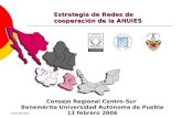 Crioc/anuies Estrategia de Redes de cooperación de la ANUIES Consejo Regional Centro-Sur Benemérita Universidad Autónoma de Puebla 13 febrero 2006.