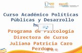 Curso Académico Políticas Públicas y Desarrollo humano Programa de Psicología Directora de Curso Juliana Patricia Caro Perdomo 2015.