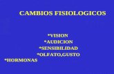 CAMBIOS FISIOLOGICOS *VISION *AUDICION *SENSIBILIDAD *OLFATO,GUSTO *HORMONAS Dr. Miguel Angel Acanfora 2002.