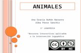 ANIMALES Ana Gracia Bañón Navarro Alba Pérez Sánchiz 3º LOGOPEDIA “Recursos Interactivos aplicados a la intervención logopédica”