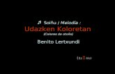 Soiñu / Melodía : Udazken Koloretan (Colores de otoño) Benito Lertxundi ( Ez  No)