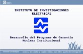 Gerencia de Calidad y Competitividad, mayo 2010 INSTITUTO DE INVESTIGACIONES ELECTRICAS Desarrollo del Programa de Garantía Nuclear Institucional.
