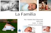 La Familia Por: Natalia Díaz Maysonet TEDU 220 8:30 – 9: 50am Modulo Instruccional.