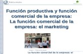 La función comercial de la empresa: el marketing Imagen 1. Elaboración propia Función productiva y función comercial de la empresa: La función comercial.