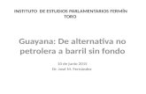 INSTITUTO DE ESTUDIOS PARLAMENTARIOS FERMÍN TORO Guayana: De alternativa no petrolera a barril sin fondo 10 de junio 2015 Dr. José M. Fernández.