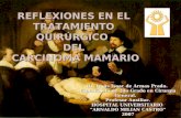 REFLEXIONES EN EL TRATAMIENTO QUIRÚRGICO DEL CARCINOMA MAMARIO CARCINOMA MAMARIO Dr. Jesús Isaac de Armas Prado. Especialista de 2do Grado en Cirurgia.