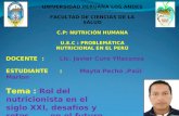UNIVERSIDAD PERUANA LOS ANDES FACULTAD DE CIENCIAS DE LA SALUD C.P: NUTRICIÓN HUMANA U.E.C : PROBLEMÁTICA NUTRICIONAL EN EL PERÚ DOCENTE:Lic. Javier Curo.