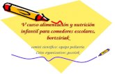 V curso alimentación y nutrición infantil para comedores escolares, bortziriak comité científico: equipo pediatría Coite organizativo: guztiok.
