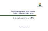 Departamento de Informática Universidad de Rancagua Prof:Paula Quitral Introducción a UML Departamento de Informática Universidad de Rancagua.