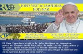 El Papa Francisco viajó a la isla italiana de Lampedusa, punto de llegada desde hace años de multitud de inmigrantes y en cuyas aguas encontraron la muerte.