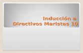 Inducción a Directivos Maristas 10. ÁREA DE PASTORAL Colaborar con el H. Provincial en la promoción de los procesos pastorales que aseguren la calidad.
