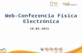 Web-Conferencia Física Electrónica 18-03-2015. Precisiones acerca del curso Agenda de acompañamiento. Espacios para resolución de inquietudes. Actividades.