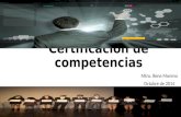 Certificación de competencias Mtro. Rene Moreno Octubre de 2014.