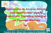 Repositorio de Acceso Abierto: Una oportunidad para la Producción Científica Nacional en Ciencias Marinas Biblioteca y Servicio de Documentación INIDEP.