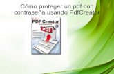 Cómo proteger un pdf con contraseña usando PdfCreator.