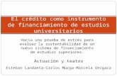 El crédito como instrumento de financiamiento de estudios universitarios Esteban Landaeta-Carlos Murga-Marcela Vergara Hacia una prueba de estrés para.