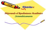 Distrito 6 Mejorando el Rendimiento Académico Sistemáticamente.
