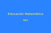 Educación Matemática NB3 ¿Qué se espera de la educación matemática? Puedan interpretar el mundo con ayuda de herramientas matemáticas Desarrollen una.