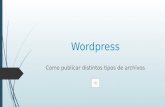 Wordpress Como publicar distintos tipos de archivos.