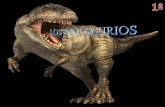 Los dinosaurios (Dinosauria, del griego deinos sauros, 'lagarto terrible') son un grupo (clado) de reptiles (saurópsidos) que aparecieron durante el período.