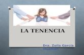 LA TENENCIA Dra. Zoila García Huamán. TENENCIA O La tenencia y custodia de los hijos es una forma de protección de los mismos, que consiste en ejercer.