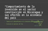 “ Comportamiento de la inversión en el sector construcción en Nicaragua y sus efectos en la economía del país” Causas de la desconfianza en la inversión.