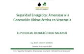 Foro “Seguridad Energética: Amenazas a la Generación Hidroeléctrica en Venezuela” Seguridad Energética: Amenazas a la Generación Hidroeléctrica en Venezuela.