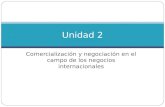Comercialización y negociación en el campo de los negocios internacionales Unidad 2.