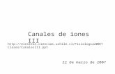 Canales de iones III 22 de marzo de 2007  Clases/CanalesIII.ppt.