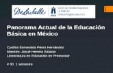 Panorama Actual de la Educación Básica en México Cynthia Esmeralda Pérez Hernández Maestro: Josué Herrera Salazar Licenciatura en Educación en Preescolar.