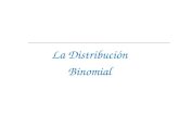 1 La Distribución Binomial. 2 La Distribución Binomial Un modelo matemático es una expresión matemática que se utiliza para representar una variable de.