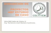 EVALUACIÓN DE PROYECTOS ABP ESTUDIO DE CASO CECyTEM Valle de Chalco II. Ing. Hortencia Lizet Romero Contreras.