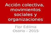 Acción colectiva, movimientos sociales y organizaciones Flor Edilma Osorio - 2015.