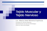 Tejido Muscular y Tejido Nervioso Lic. María José Moreira Espinoza Facultad de Ciencias Médicas Departamento de Ciencias Morfológica Área de Histo-embriológia.