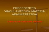1 PRECEDENTES VINCULANTES EN MATERIA ADMINISTRATIVA CHRISTIAN GUZMAN NAPURI.
