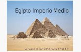Imperio Medio Egipto Imperio Medio Va desde el año 2050 hasta 1750 A.C.
