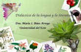 Didáctica de la lengua y la literatura Dra. María I. Báez Arroyo Universidad del Este Dra. María I. Báez Arroyo Universidad del Este.