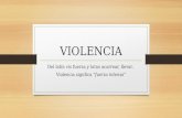 VIOLENCIA Del latín vis fuerza y latus acarrear, llevar. Violencia signfica “fuerza intensa”