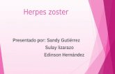 Herpes zoster Presentado por: Sandy Gutiérrez Sulay lizarazo Edinson Hernández.