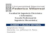 ÁLGEBRA Y CÁLCULO VECTORIAL Facultad de Ingeniería Electrónica e Informática Escuela Profesional de Ingeniería Mecatrónica| Asignatura: Física Docente: