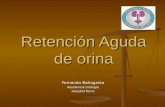 Retención Aguda de orina Fernando Bañagasta Residencia Urología Hospital Tornú.