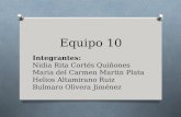 Equipo 10 Integrantes: Nidia Rita Cortés Quiñones Maria del Carmen Martin Plata Helios Altamirano Ruiz Bulmaro Olivera Jiménez.