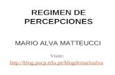 REGIMEN DE PERCEPCIONES MARIO ALVA MATTEUCCI Visite: .
