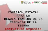 O-042015 COMISION ESTATAL PARA LA REGULARIZACION DE LA TENENCIA DE LA TIERRA Estructura Orgánica.