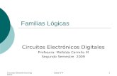 Circuitos Electrónicos DigitalesClase N°41 Familias Lógicas Circuitos Electrónicos Digitales Profesora: Mafalda Carreño M Segundo Semestre 2009.
