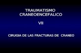 CIRUGIA DE LAS FRACTURAS DE CRANEO TRAUMATISMO CRANEOENCEFALICO VII.