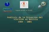 1 Análisis de la Situación del VIH/SIDA en Bolivia 1984 - 2001 Programa Nacional de ITS/SIDA.