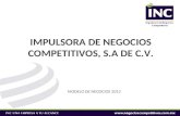 IMPULSORA DE NEGOCIOS COMPETITIVOS, S.A DE C.V. MODELO DE NEGOCIOS 2012.