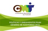 33 POLÍTICAS Y LINEAMIENTOS PLAN GENERAL DE AUDITORÍAS 2015.