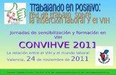 Jornadas de sensibilización y formación en VIH CONVIHVE 2011 Federación Trabajando en Positivo. Tfno: 91-472 56 48. Mail: trabajandoenpositivo@yahoo.es.